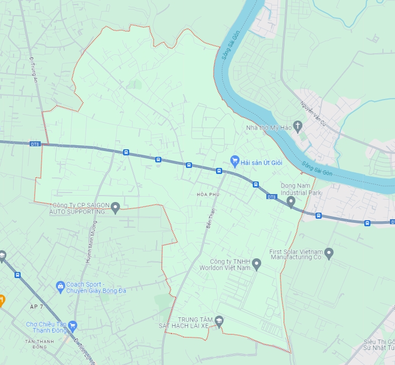 Bản đồ vệ tinh xã Hòa Phú, huyện Củ Chi