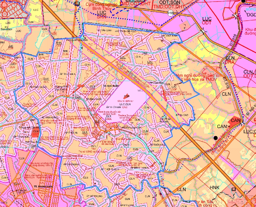 Bản đồ vệ tinh xã giai xuân, huyện Thới Lai