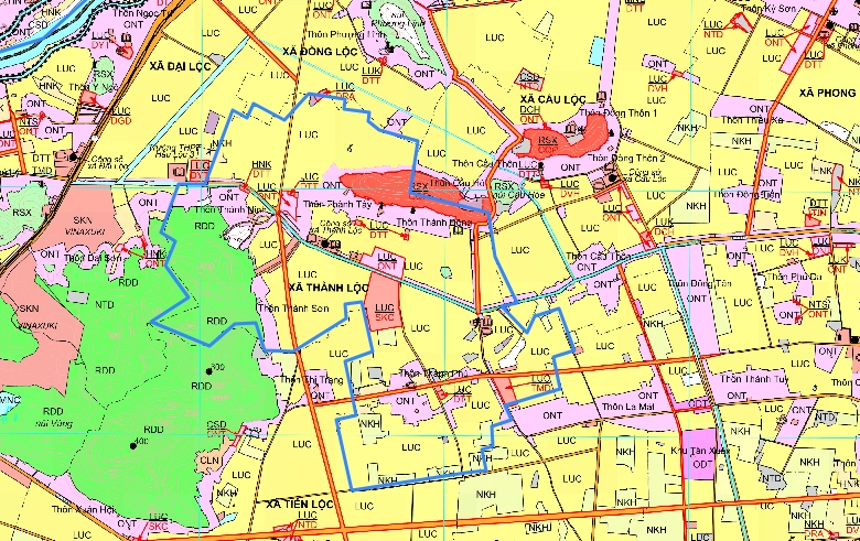 Bản đồ xã Thạnh Lộc, huyện Vĩnh Thạnh
