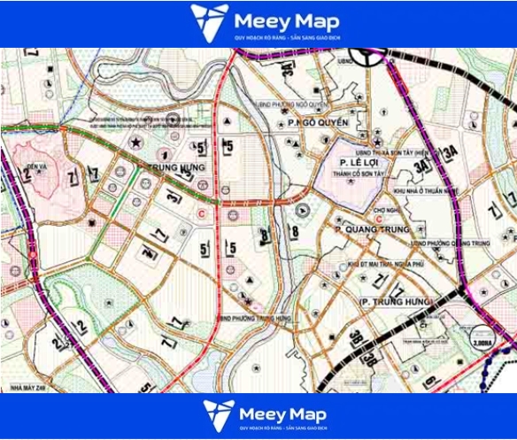 Bản đồ quy hoạch Phường Trung Hưng, Sơn Tây, Hà Nội| Kế hoạch sử dụng đất 6 Giao thông phường Trung Hưng, Sơn Tây, Hà Nội