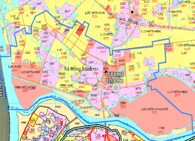 Bản đồ quy hoạch xã Hồng Minh huyện Hưng Hà