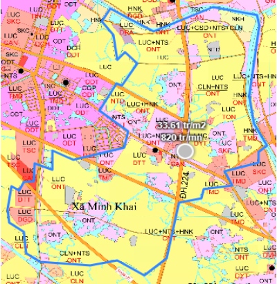 Bản đồ quy hoạch xã Minh Khai huyện Hưng Hà
