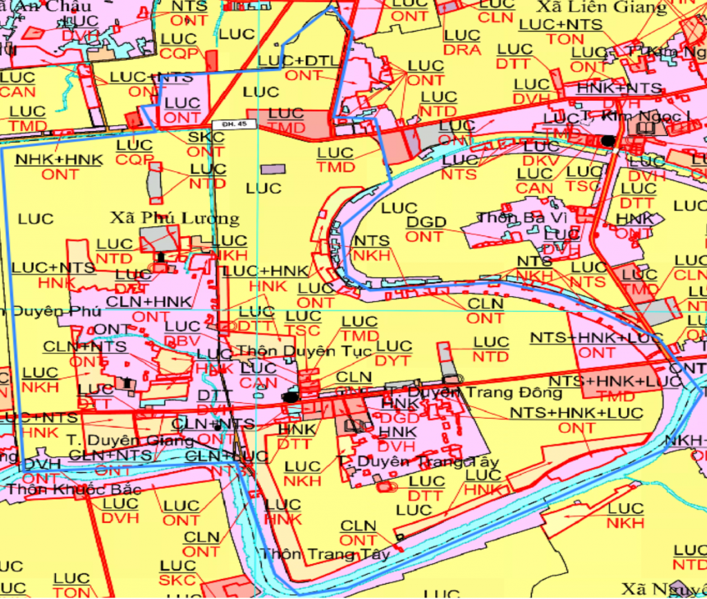 Bản đồ quy hoạch xã Phú Lương huyện Đông Hưng