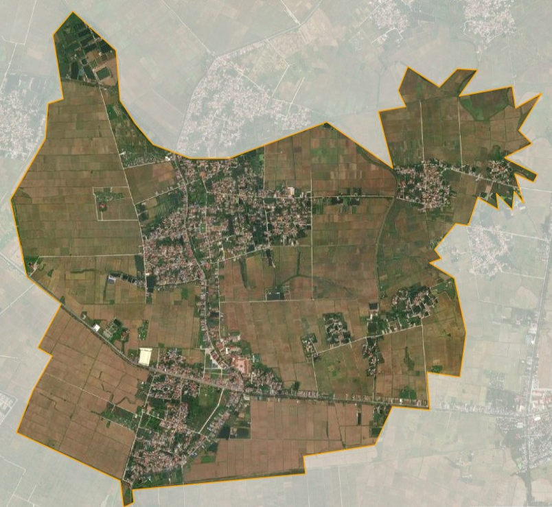 Bản đồ vệ tinh xã Minh Hòa, Hưng Hà