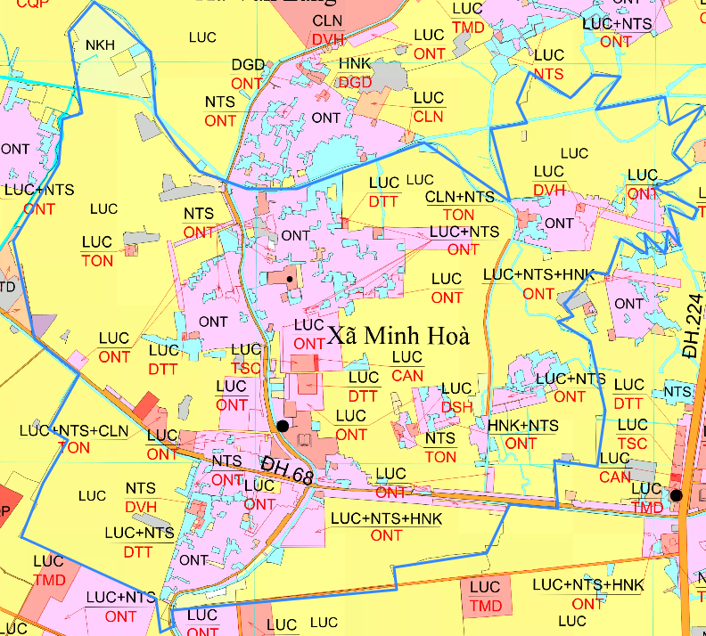 Bản đồ quy hoạch xã Minh Hòa huyện Hưng Hà, Thái Bình
