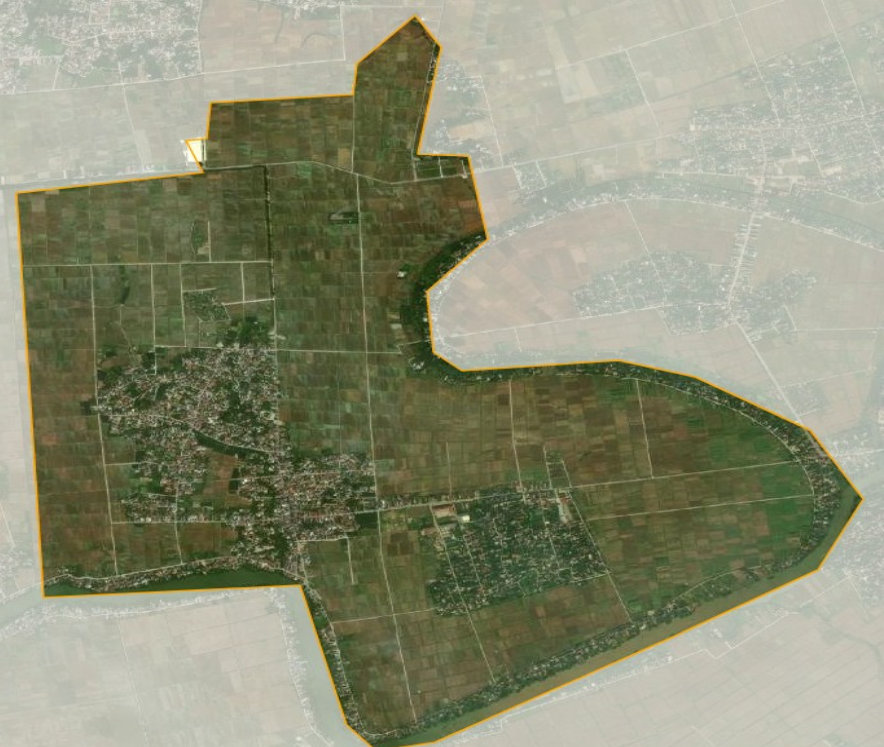 Bản đồ vệ tinh xã Phú Lương, huyện Đông Hưng