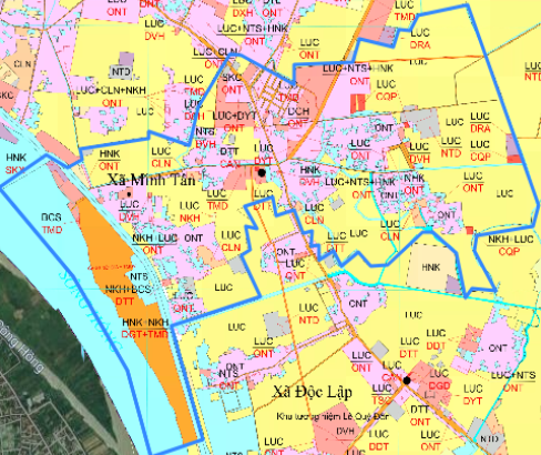 Bản đồ quy hoạch xã Minh Tân huyện Hưng Hà