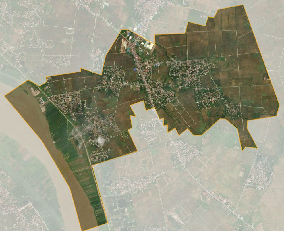 Bản đồ vệ tinh xã Minh Tân, Hưng Hà