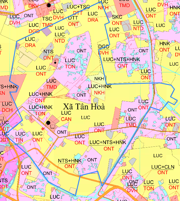 Bản đồ quy hoạch xã Tân Hòa huyện Hưng Hà