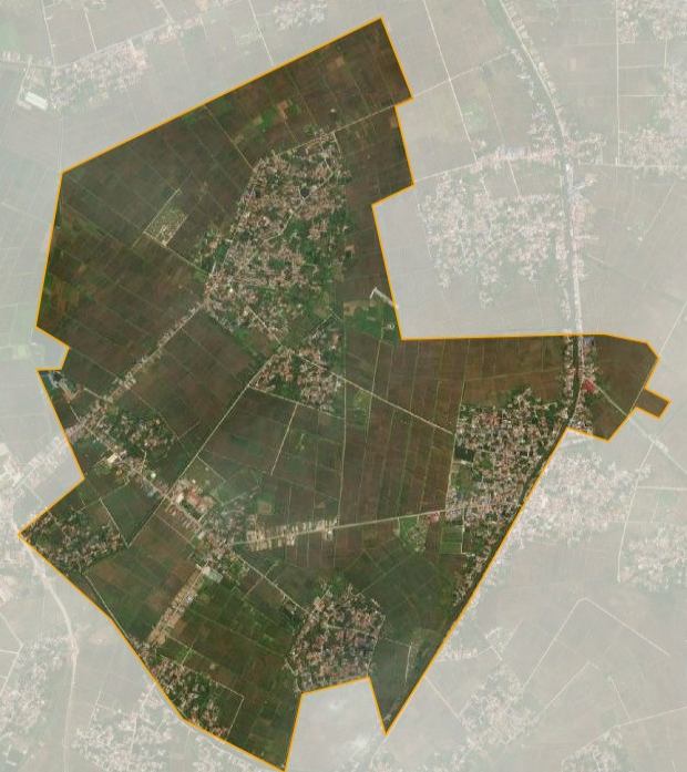 Bản đồ vệ tinh xã Tân Hòa, huyện Hưng Hà
