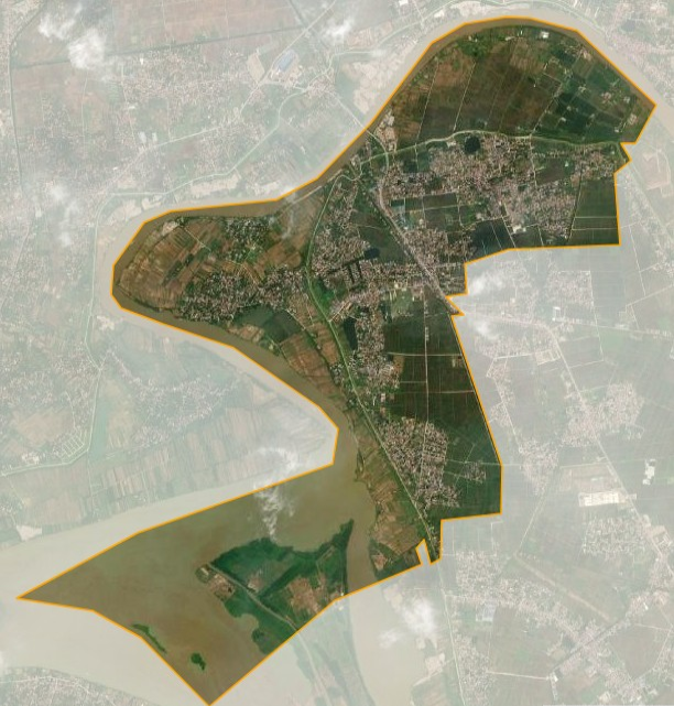 Bản đồ vệ tinh xã Tân Lễ, huyện Hưng Hà