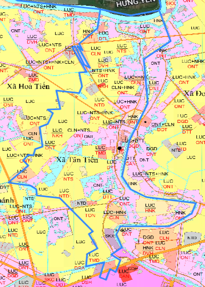Bản đồ quy hoạch xã Tân Tiến huyện Hưng Hà