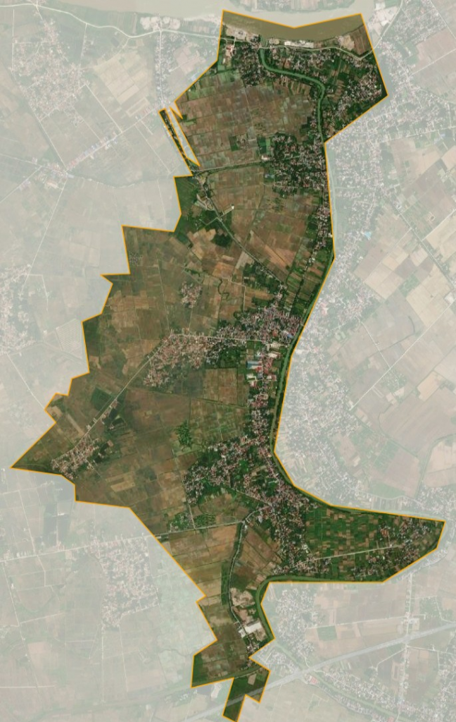 Bản đồ vệ tinh xã Tân Tiến, huyện Hưng Hà