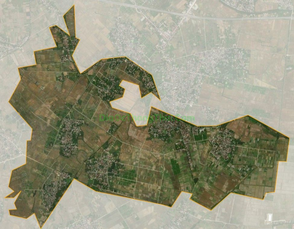 Bản đồ vệ tinh xã Tây Đô, huyện Hưng Hà. (Satelite Map)
