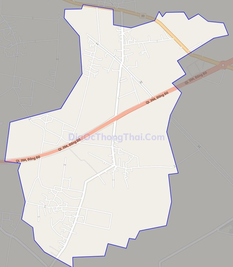 Bản đồ giao thông xã Thái Phương, huyện Hưng Hà. (Open Street Map)