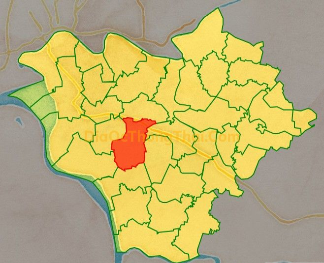 Bản đồ vị trí xã Thái Phương, huyện Hưng Hà