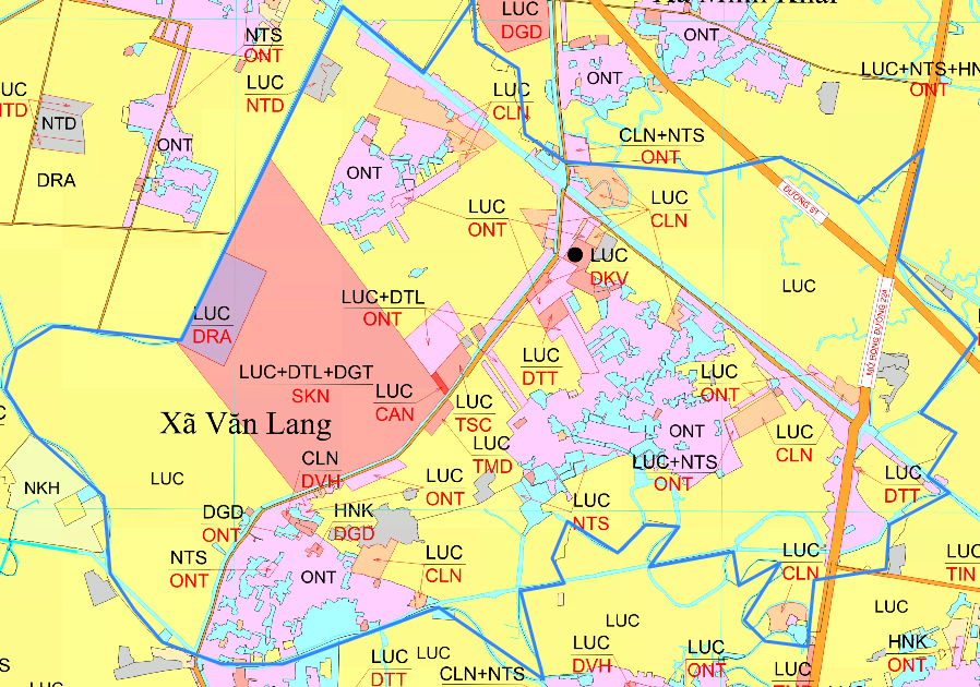 Bản đồ quy hoạch xã Văn Lang huyện Hưng Hà