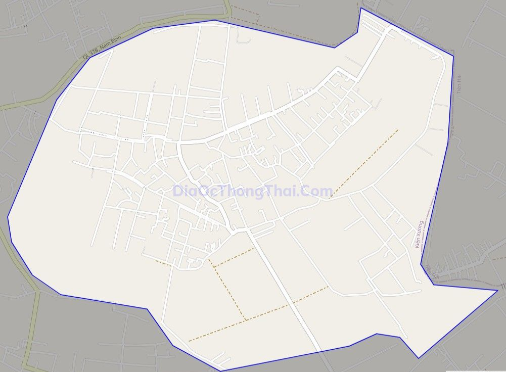 Bản đồ giao thông xã Bình Định, huyện Kiến Xương