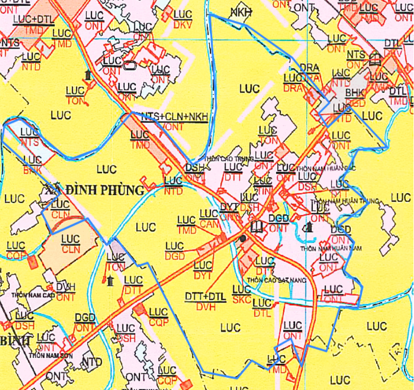 Bản đồ quy hoạch xã Đình Phùng huyện Kiến Xương