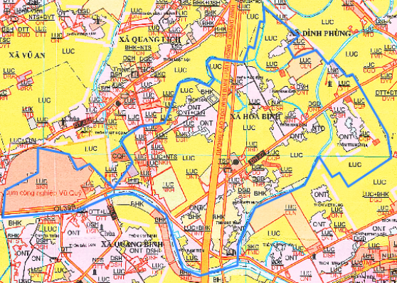 Bản đồ quy hoạch xã Hòa Bình huyện Kiến Xương