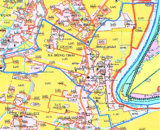 Bản đồ quy hoạch xã Hồng Thái huyện Kiến Xương