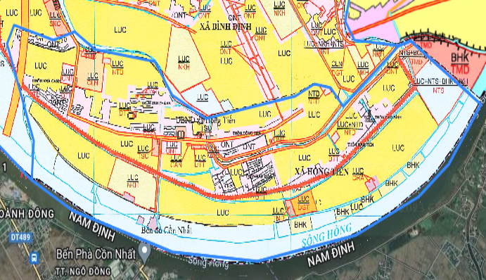 Bản đồ quy hoạch xã Hồng Tiến huyện Kiến Xương