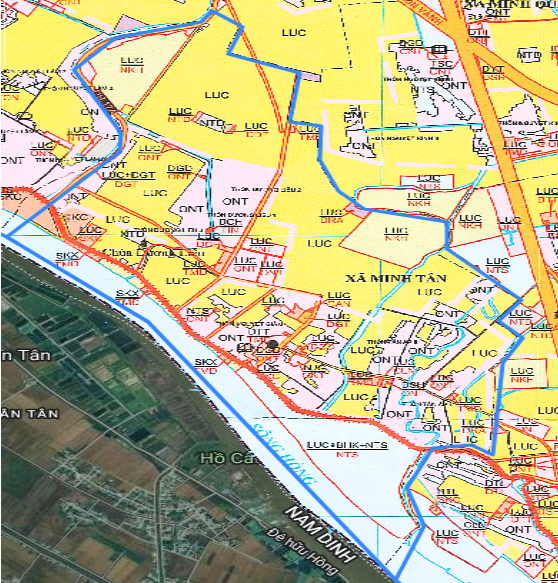 Bản đồ quy hoạch xã Minh Tân huyện Kiến Xương
