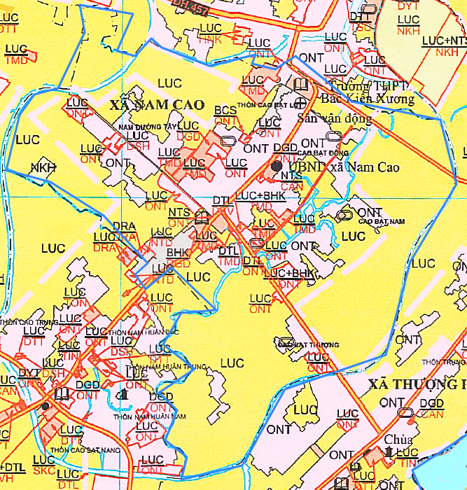 Bản đồ quy hoạch xã Nam Cao huyện Kiến Xương