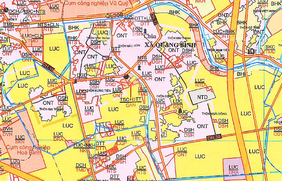 Bản đồ quy hoạch xã Quang Bình huyện Kiến Xương