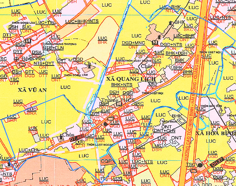 Bản đồ quy hoạch xã Quang Lịch huyện Kiến Xương