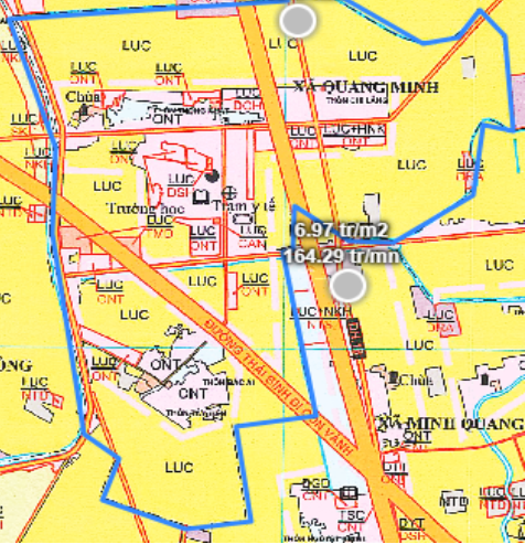 Bản đồ quy hoạch xã Quang Minh huyện Kiến Xương