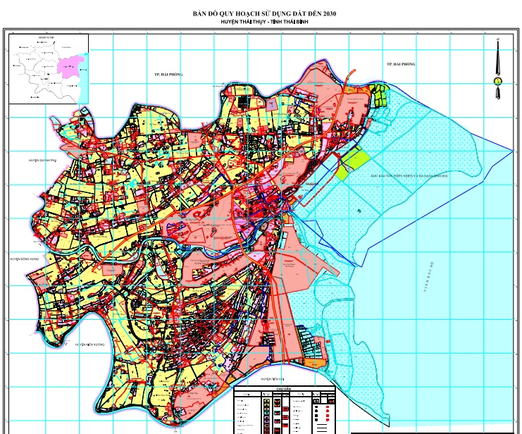 Bản đồ quy hoạch sử dụng đất huyện Thái Thụy, tỉnh Thái Bình