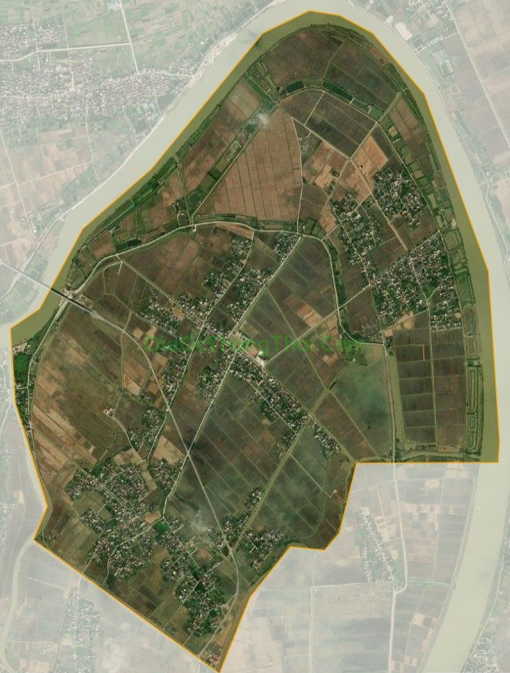 Bản đồ vệ tinh xã Trà Giang, huyện Kiến Xương