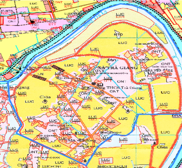 Bản đồ quy hoạch xã Trà Giang huyện Kiến Xương