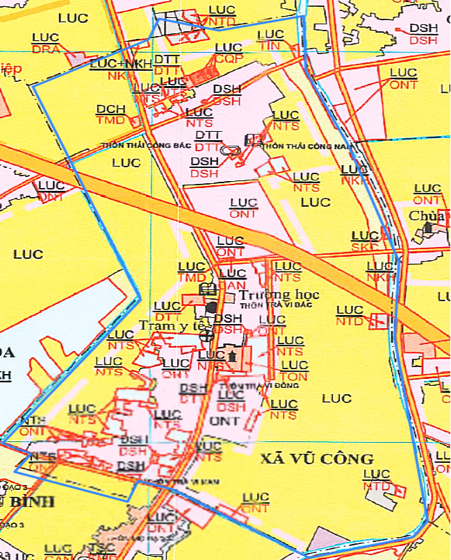 Bản đồ quy hoạch xã Vũ Công huyện Kiến Xương