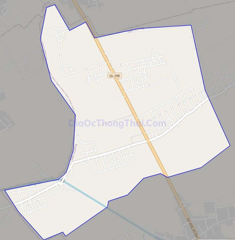 Bản đồ giao thông xã Vũ Ninh, huyện Kiến Xương