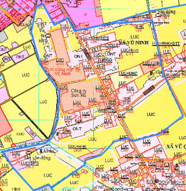bản đồ quy hoạch xã Vũ Ninh huyện Kiến Xương
