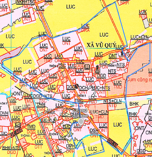 Bản đồ quy hoạch xã Vũ Quý huyện Kiến Xương