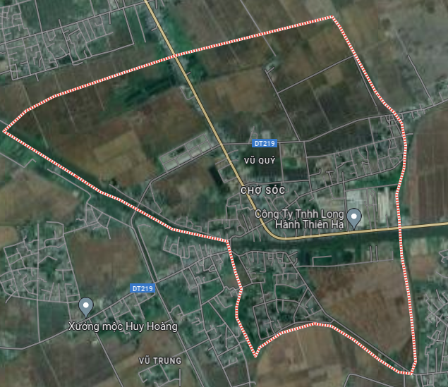 Bản đồ vệ tinh xã Vũ Quý huyện Kiến Xương