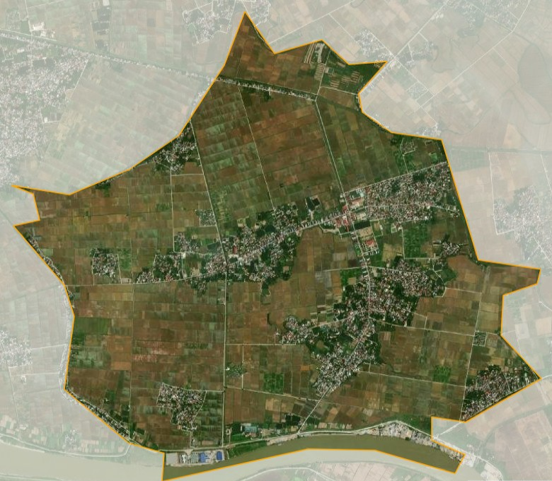 Bản đồ vệ tinh xã Trọng Quan, huyện Đông Hưng
