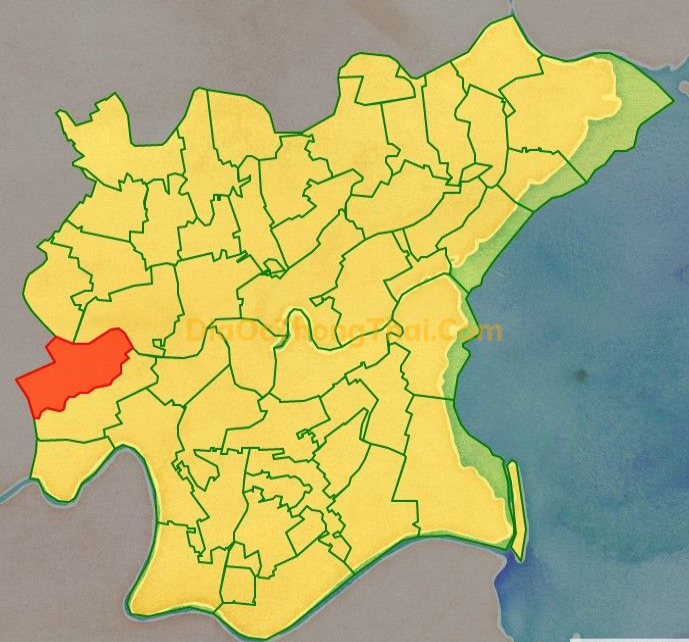 Bản đồ vị trí xã Thái Giang, huyện Thái Thụy