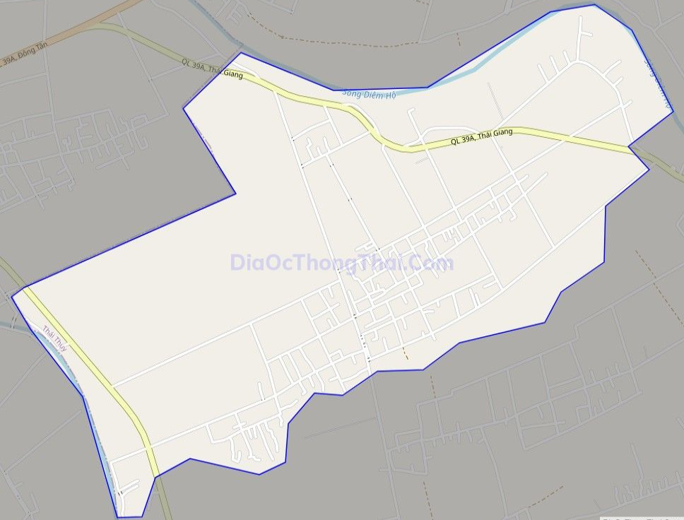 Bản đồ giao thông xã Thái Giang, huyện Thái Thụy