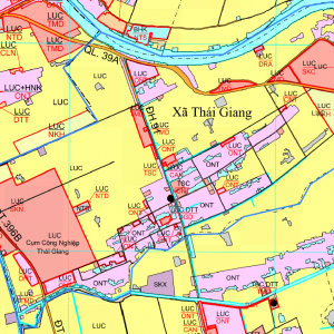 Bản đồ quy hoạch xã Thái Giang huyện Thái Thụy