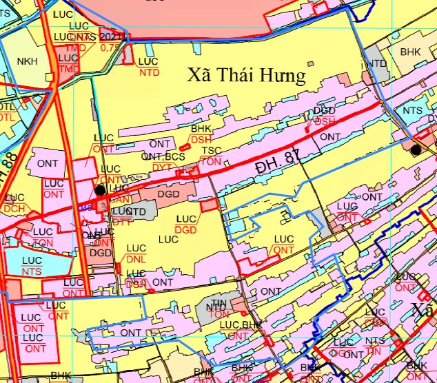Bản đồ quy hoạch xã Thái Hưng huyện Thái Thụy