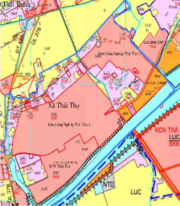 Bản đồ quy hoạch xã Thái Thọ huyện Thái Thụy