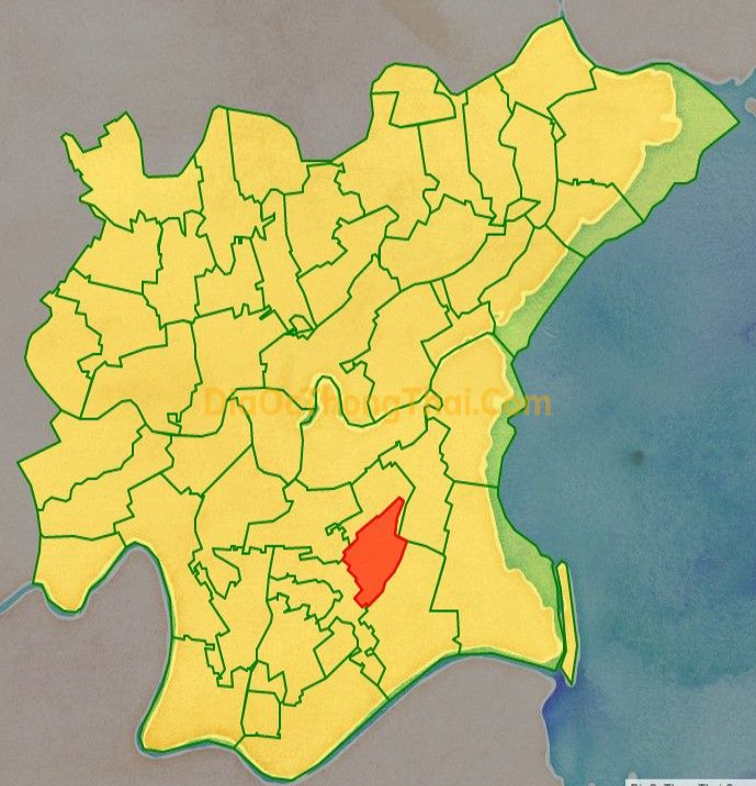Bản đồ vị trí xã Thái Xuyên, huyện Thái Thụy