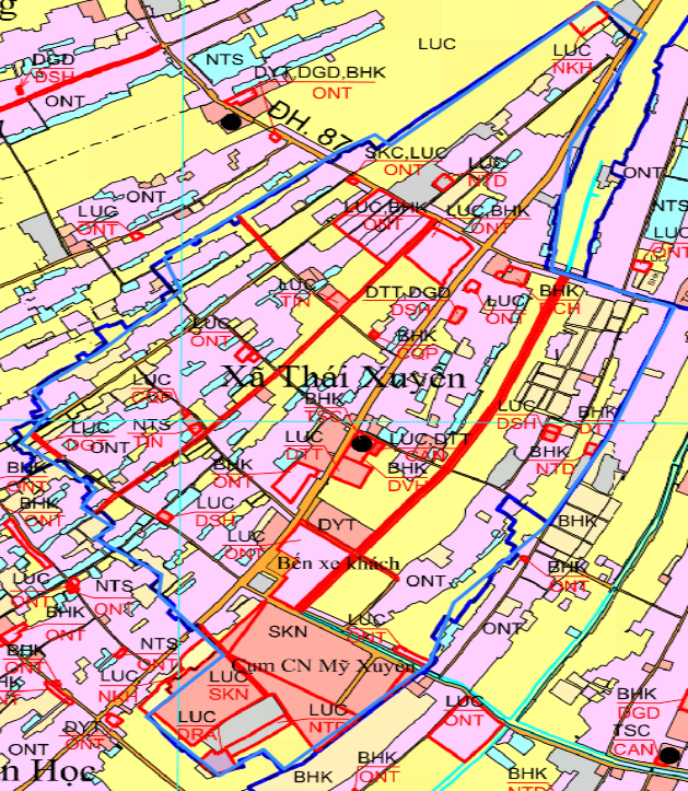 Bản đồ quy hoạch xã Thái Xuyên huyện Thái Thụy