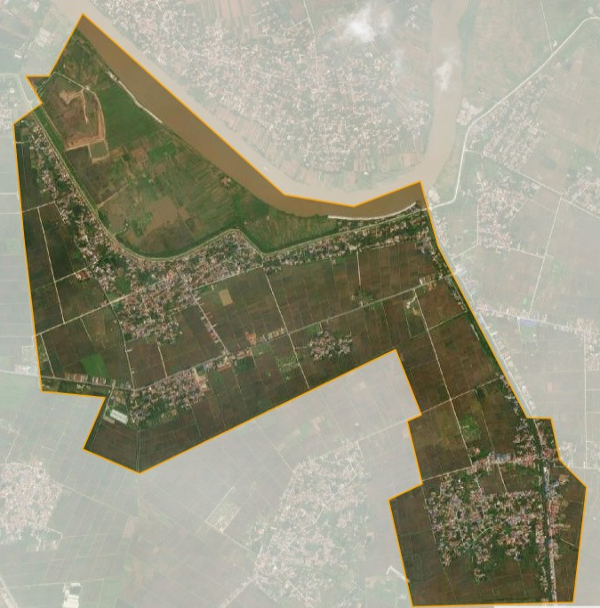 Bản đồ vệ tinh xã Canh Tân, Hưng Hà