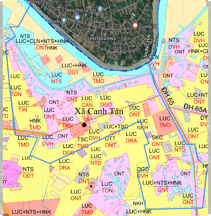 Bản đồ quy hoạch xã Canh Tân huyện Hưng Hà