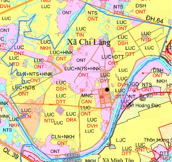 Bản đồ quy hoạch xã Chi Lăng huyện Hưng Hà
